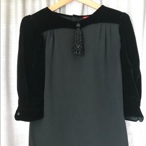 Valentino Black Velvet blouse size 10
